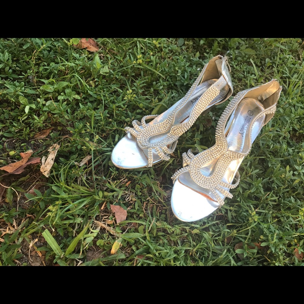 Silver Diamond Heels